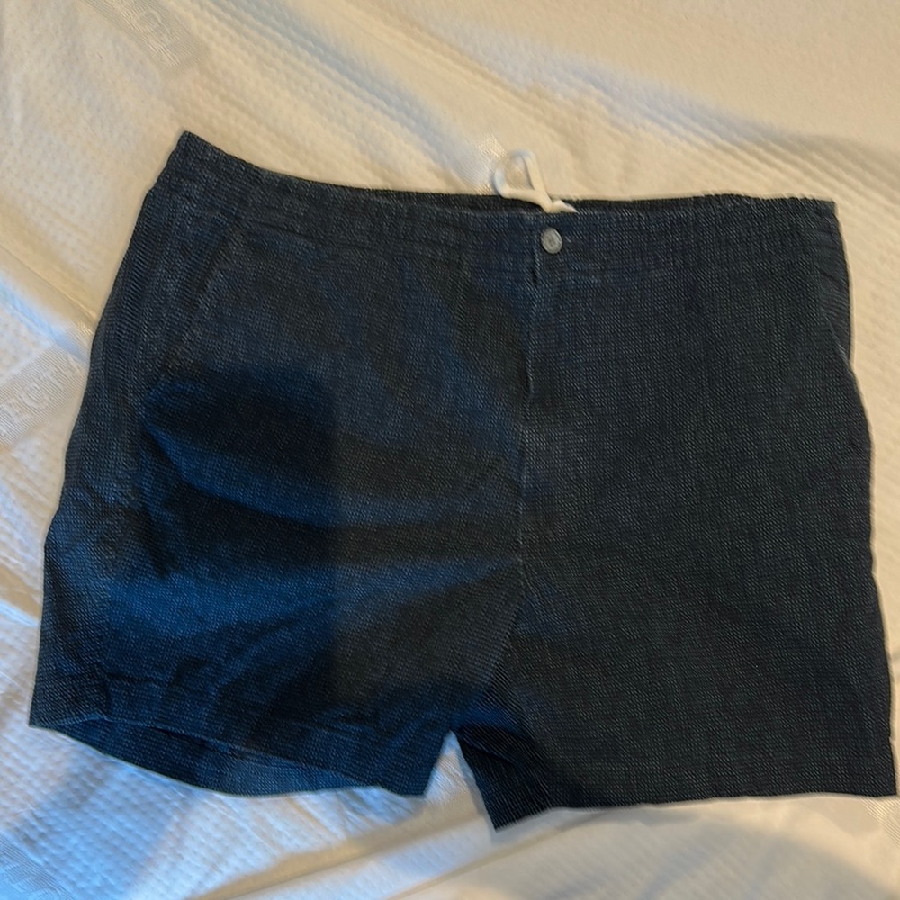 Ralph Lauren Black Flat Front Shorts Cotton Blend